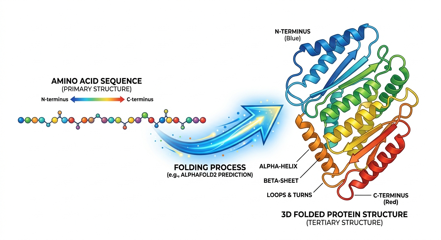 AlphaFold protein structure illustration